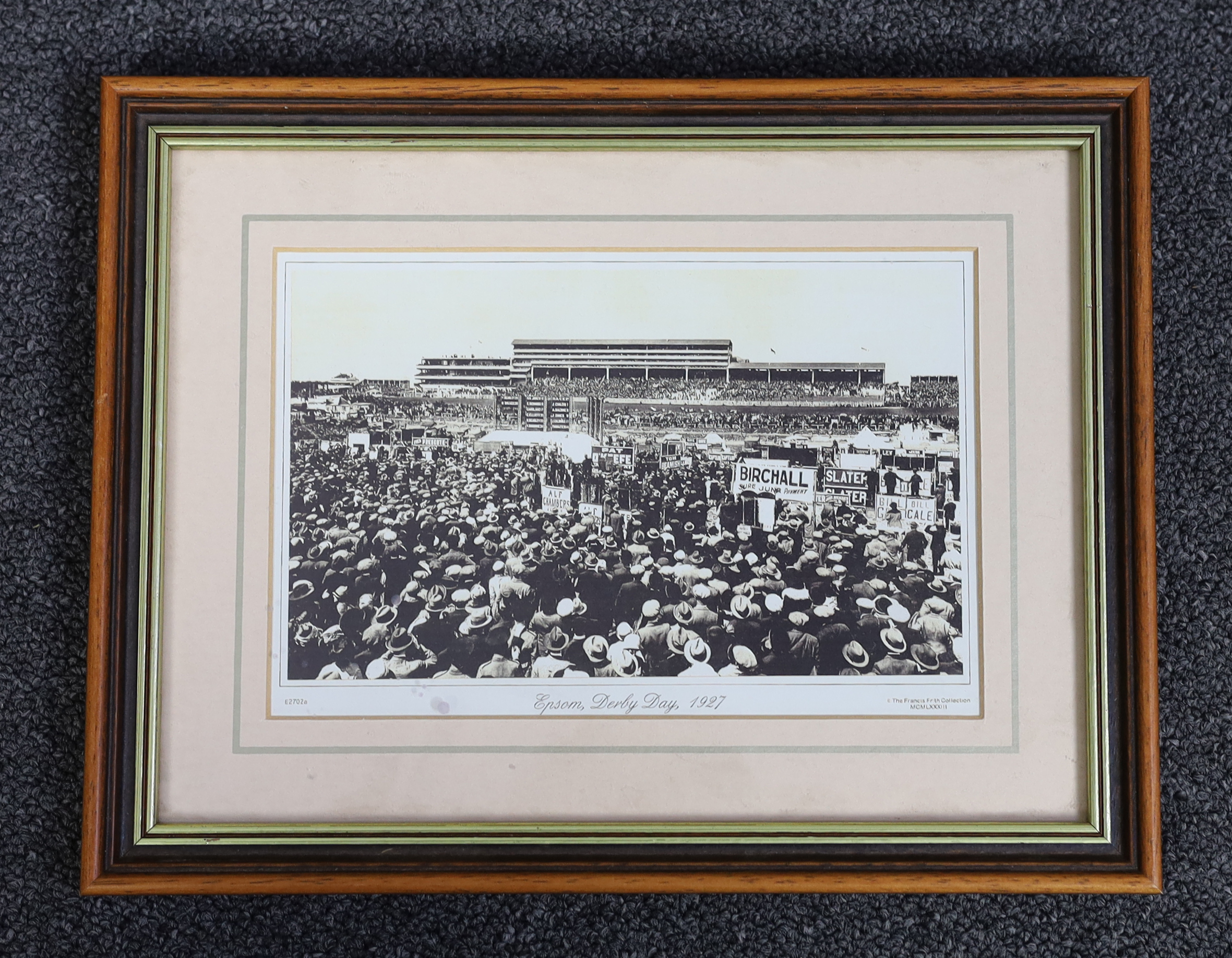Alfred Egerton Cooper RBA (British, 1883-1974), Epsom Derby Day, oil on board, 40 x 50cm